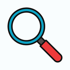 magnifying glass isolated on white