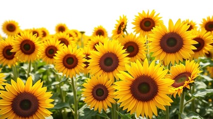 Fototapeta premium Sunflowers Field - Bright Yellow Burst