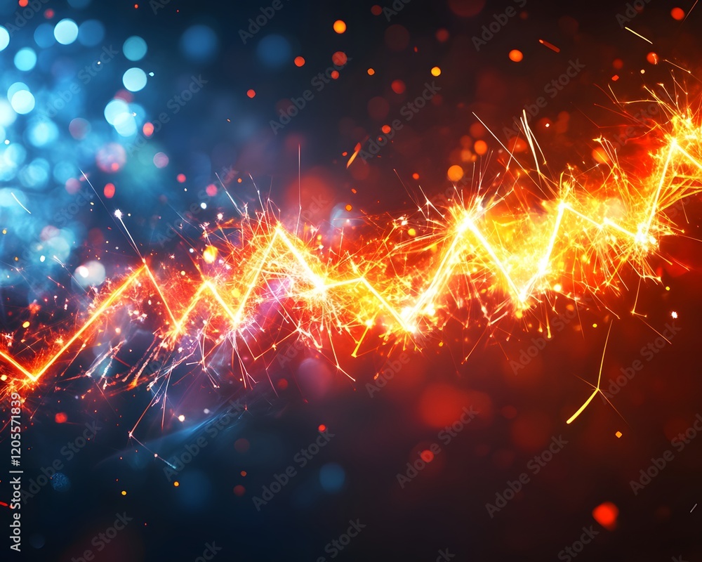 Aufkleber dynamic bursts of colorful light create a stunning visual representation of technology and innovatio