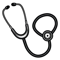 stethoscope isolated on white