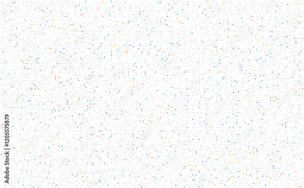 Poster digital technology background. digital data dots gray pattern pixel background
