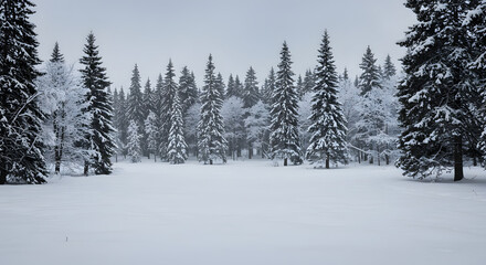 Obraz premium Veiled Forests in Fog: An Environment of Mystery and Suspense. 