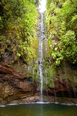 25 Fontes waterfall at the end of Levada das 25 Fontes trail