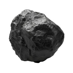 Obraz premium Futuristic Asteroid 3D Render with Detailed Surface Texture and Sci-Fi Concept Design Isolated on Transparent Background