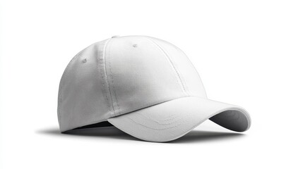 Blank White Baseball Cap Mockup Apparel Design Template Perfect for Branding and Customization
