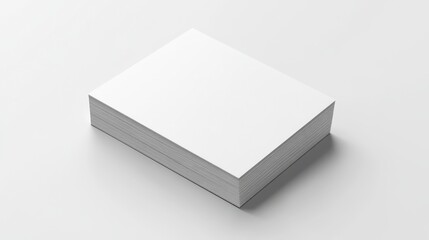 Fototapeta premium Stack of Blank White Business Cards Mockup Stationery Paper Design Template