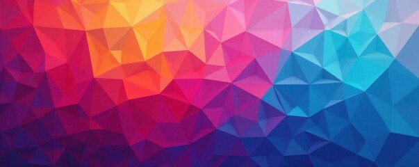 Obraz premium Geometric shapes vibrant color gradient backdrop, design, vibrant
