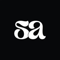 Initial letter sa logo design