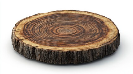 Rustic Wooden Tree Slice Natural Wood Cross Section Organic Texture Round Wood Slab for Crafts and