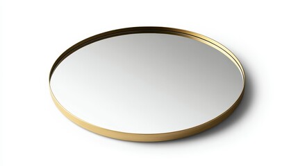 Modern Round Gold Frame Wall Mirror Stylish Home Decor Elegant Reflection