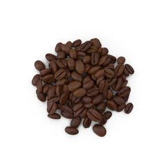 coffee beans isolated on white top view Transparent PNG