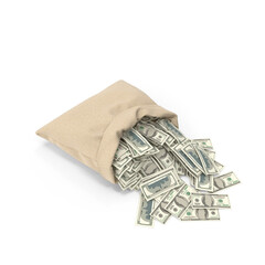 stack of dollars, Money Bag Full Of Banknotes Transparent PNG