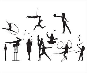 circus Vector, circus silhouette, Circus SVG Bundle, aerial acrobat vector, Cirque Juggling SVG, Circus Clipart, Carnival Clip Art