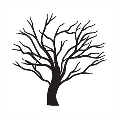 Fototapeta premium Tree Branch Silhouette Illustration Design 