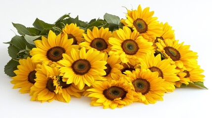 Fototapeta premium Vibrant Bouquet of Sunflowers Yellow Summer Flowers Bright Floral Arrangement