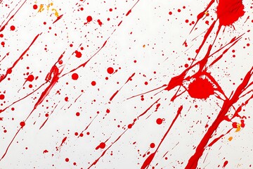 Fototapeta premium Abstract Red and Orange Paint Splashes on White Background