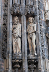 Obraz premium Adam. Portal of Church of St.Lorenz