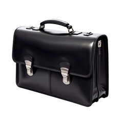 A sleek, professional leather briefcase designed for business and travel, featuring secure locks and ample storage
