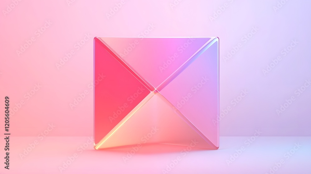 Poster elegant abstract geometric shapes with soft gradients for minimal business design concept