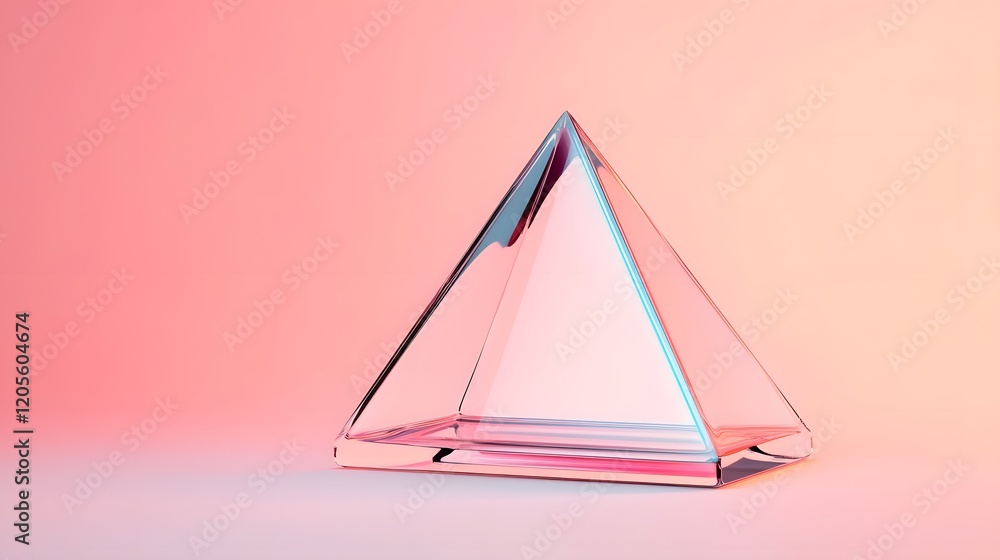 Aufkleber abstract geometric shapes with clean lines and soft gradients for minimal business design