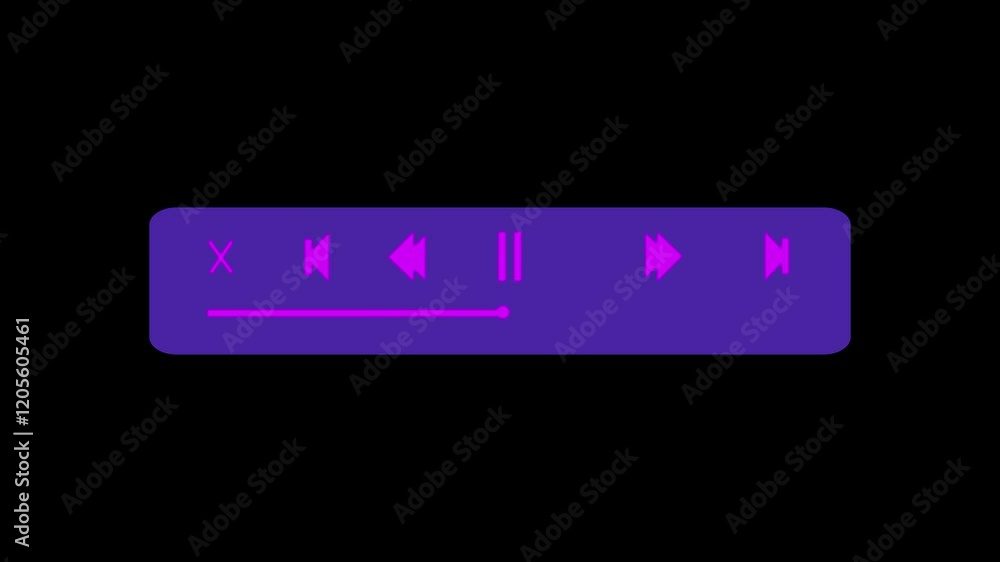 Aufkleber audio spectrum multimedia player animation media player interface for videos or audio template music