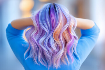 Vibrant pastel hair showcases creativity and style