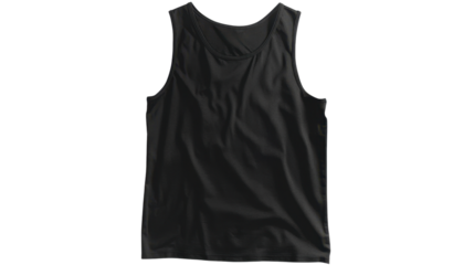 Blank black tank tops on transparent background


