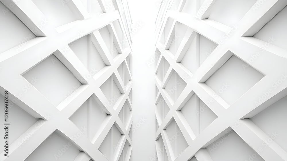 Poster sleek and dynamic geometric grid patterns in corporate 3d