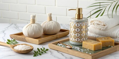 Spa Day Serenity Aromatic Herbal Compresses, Luxurious Soap, and Soothing Bath Salts