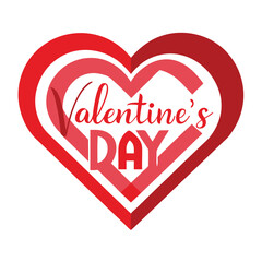 a unique 'Happy Valentine's Day' design with a blend of modern elegance and romantic charm. Incorporate a romantic heart element to enhance the festive feel.