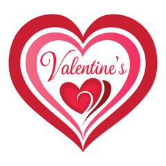 a unique romantic heart in multi-layered tone and multi color outlines love heart logo design with a blend of modern elegance and romantic charm, enhance the festive feel.