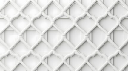 Mesmerizing Geometric White-on-White Abstract 3D for Minimalist Design