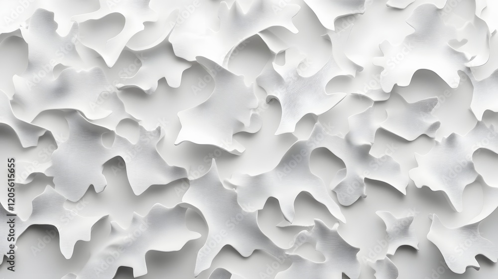 Poster monochromatic abstract tessellation with dimensional depth and textured finish