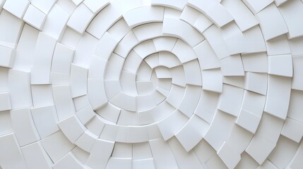 Naklejka premium Spiral Pattern of White Geometric Blocks in Dynamic 3D