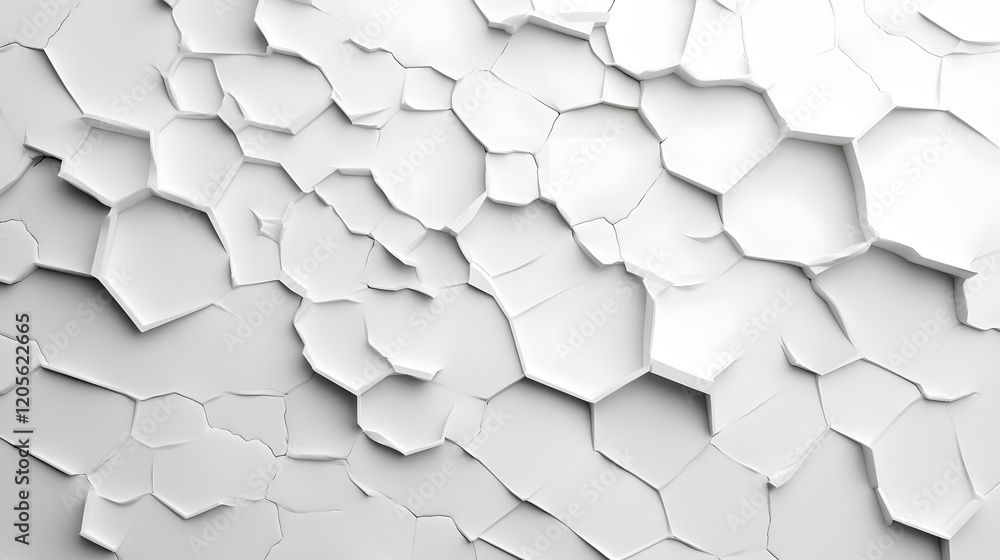 Aufkleber monochrome 3d geometric rippled surface with intricate pattern and minimalist design