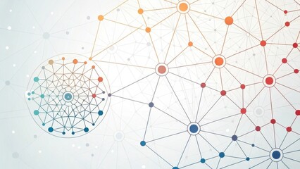 Interconnected Networks Illustrate Data Flow Dynamics