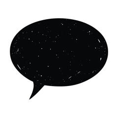 black and white speech bubble