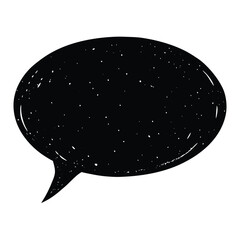 black and white speech bubble