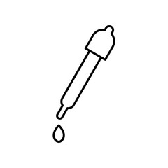 Dropper vector icon, medicine dropper or beauty dropper flat design symbol.