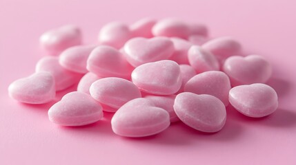 a pile of pink hearts