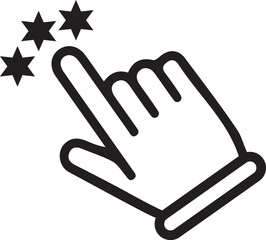 Click hand cursor icon set