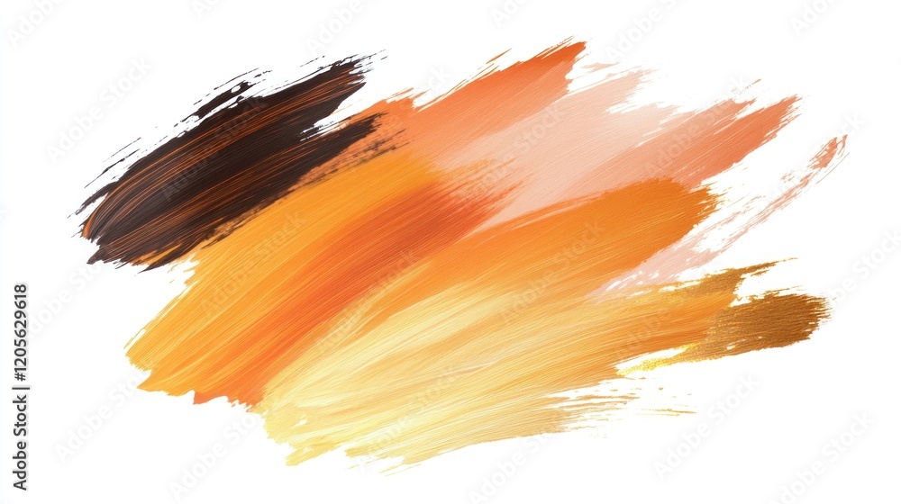 Poster abstract brushstroke texture blending vibrant warm colors creating a dynamic painterly effect