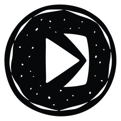 black and white button