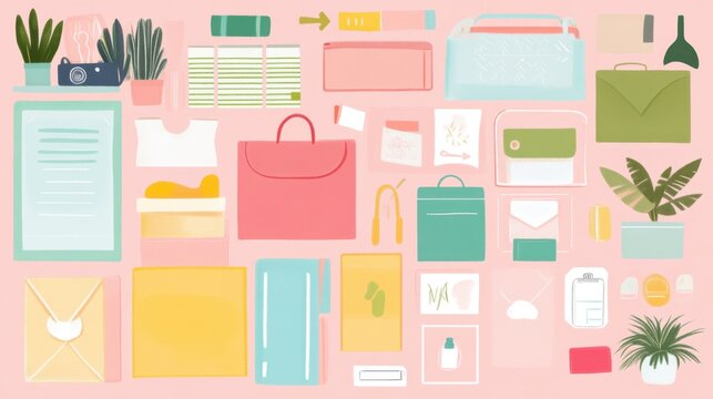 A digital flowchart of decluttering steps, from sorting to donating.