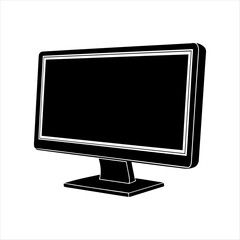 television silhouette vector, tv icon symbol