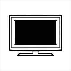 television silhouette vector, tv icon symbol