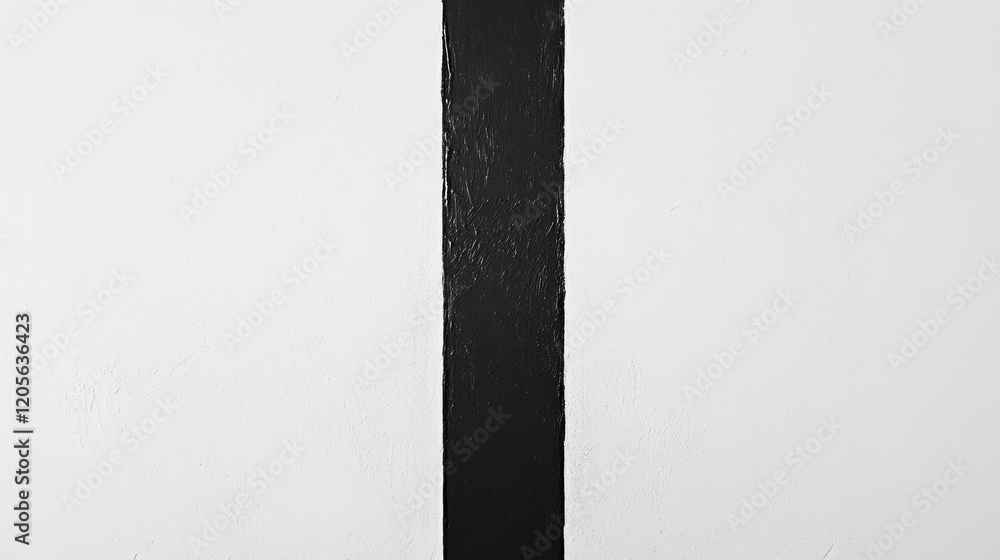 Poster a pure white canvas with a single, thick black vertical line in the center creating a bold minimal d