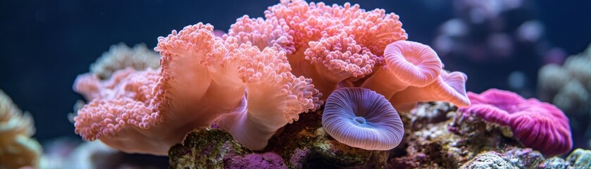 Bright Coral Reef Fading into Gray A Visual Representation of Marine Biodiversity Loss and the Urgent Need for Ecological Conservation Witness the vibrant hues of a thriving coral reef ecosystem