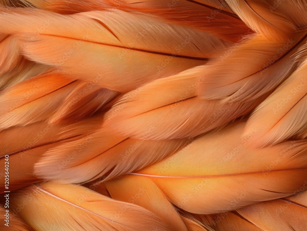 Poster close-up of a rooster's feather patterns a zoomed-in view showcasing vivid colors and sharp texture 