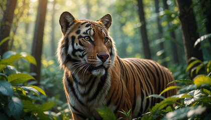 Fototapeta premium Wildlife photography of a tiger in a forest